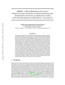 MMGP: a Mesh Morphing Gaussian Process-based machine learning method for
  regression of physical problems under non-parameterized geometrical
  variability