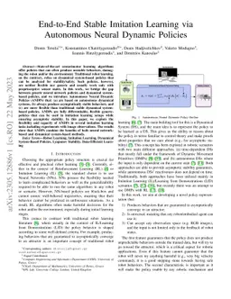 End-to-End Stable Imitation Learning via Autonomous Neural Dynamic
  Policies