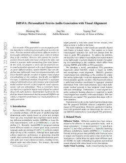 DiffAVA: Personalized Text-to-Audio Generation with Visual Alignment