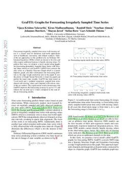 Forecasting Irregularly Sampled Time Series using Graphs