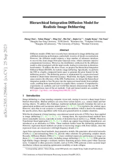 Hierarchical Integration Diffusion Model for Realistic Image Deblurring