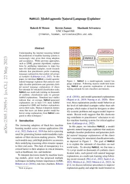MaNtLE: Model-agnostic Natural Language Explainer
