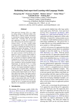 Rethinking Semi-supervised Learning with Language Models