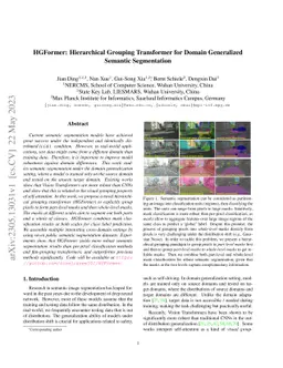 HGFormer: Hierarchical Grouping Transformer for Domain Generalized
  Semantic Segmentation