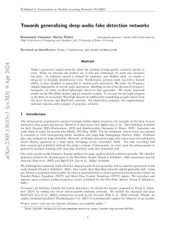 Towards generalizing deep-audio fake detection networks