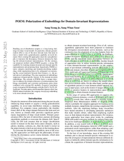 POEM: Polarization of Embeddings for Domain-Invariant Representations