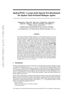 SpokenWOZ: A Large-Scale Speech-Text Benchmark for Spoken Task-Oriented
  Dialogue Agents