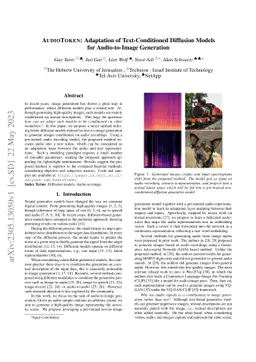AudioToken: Adaptation of Text-Conditioned Diffusion Models for
  Audio-to-Image Generation