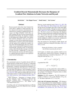 Gradient Descent Monotonically Decreases the Sharpness of Gradient Flow
  Solutions in Scalar Networks and Beyond