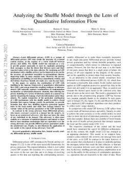 Analyzing the Shuffle Model through the Lens of Quantitative Information
  Flow