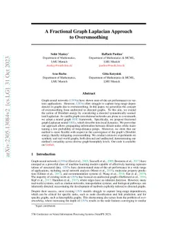 A Fractional Graph Laplacian Approach to Oversmoothing