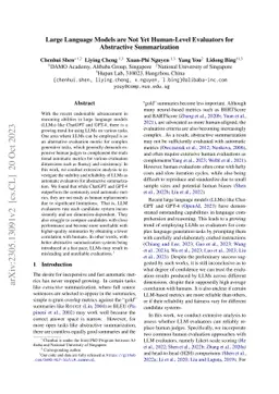 Large Language Models are Not Yet Human-Level Evaluators for Abstractive
  Summarization