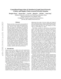 Causal-Based Supervision of Attention in Graph Neural Network: A Better
  and Simpler Choice towards Powerful Attention
