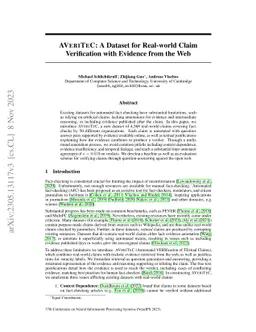 AVeriTeC: A Dataset for Real-world Claim Verification with Evidence from
  the Web