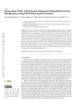 Hang-Time HAR: A Benchmark Dataset for Basketball Activity Recognition
  using Wrist-Worn Inertial Sensors