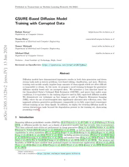 GSURE-Based Diffusion Model Training with Corrupted Data