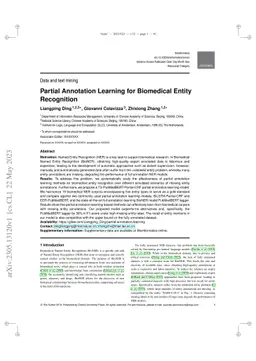 Partial Annotation Learning for Biomedical Entity Recognition