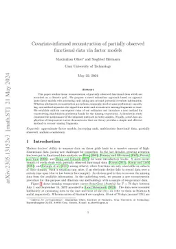 Covariate-informed reconstruction of partially observed functional data
  via factor models