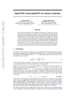 SignSVRG: fixing SignSGD via variance reduction