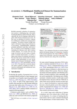 SEAHORSE: A Multilingual, Multifaceted Dataset for Summarization
  Evaluation