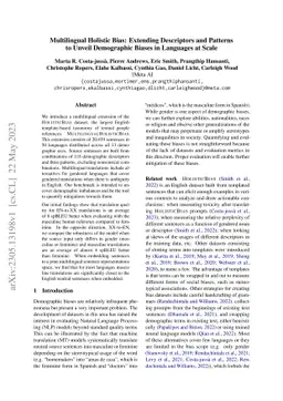 Multilingual Holistic Bias: Extending Descriptors and Patterns to Unveil
  Demographic Biases in Languages at Scale