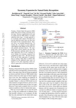 Taxonomy Expansion for Named Entity Recognition