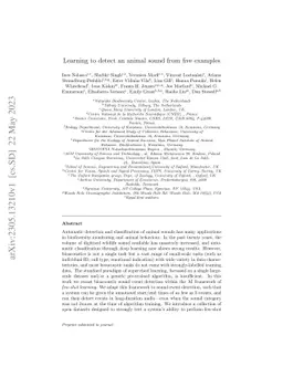 Learning to detect an animal sound from five examples