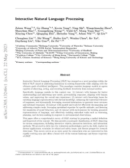 Interactive Natural Language Processing