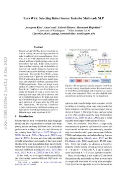 TaskWeb: Selecting Better Source Tasks for Multi-task NLP
