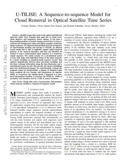 U-TILISE: A Sequence-to-sequence Model for Cloud Removal in Optical
  Satellite Time Series