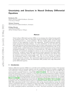 Uncertainty and Structure in Neural Ordinary Differential Equations