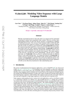 VideoLLM: Modeling Video Sequence with Large Language Models