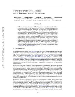 Training Diffusion Models with Reinforcement Learning