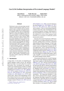Can LLMs facilitate interpretation of pre-trained language models?