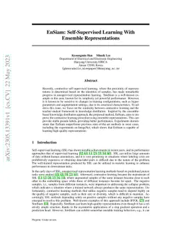 EnSiam: Self-Supervised Learning With Ensemble Representations