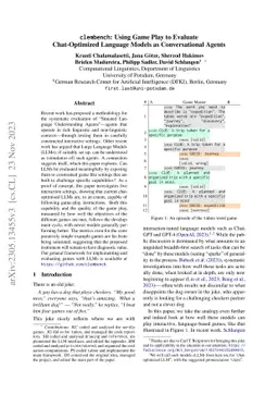 Clembench: Using Game Play to Evaluate Chat-Optimized Language Models as
  Conversational Agents