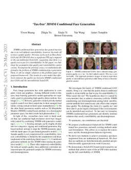 'Tax-free' 3DMM Conditional Face Generation