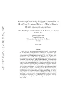Advancing Community Engaged Approaches to Identifying Structural Drivers
  of Racial Bias in Health Diagnostic Algorithms