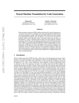 Neural Machine Translation for Code Generation