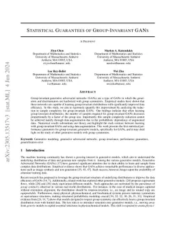 Statistical Guarantees of Group-Invariant GANs