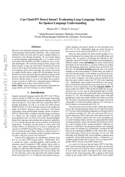 Can ChatGPT Detect Intent? Evaluating Large Language Models for Spoken
  Language Understanding