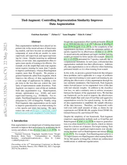 Tied-Augment: Controlling Representation Similarity Improves Data
  Augmentation
