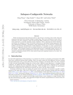 Subspace-Configurable Networks
