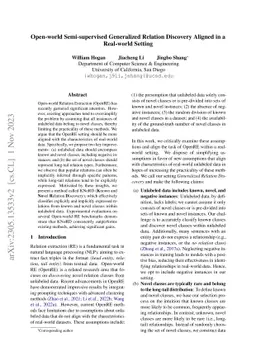 Open-world Semi-supervised Generalized Relation Discovery Aligned in a
  Real-world Setting