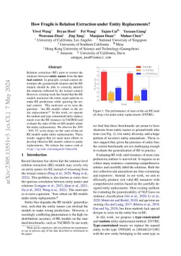 How Fragile is Relation Extraction under Entity Replacements?