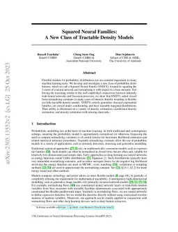 Squared Neural Families: A New Class of Tractable Density Models