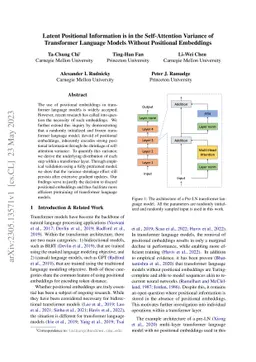 Latent Positional Information is in the Self-Attention Variance of
  Transformer Language Models Without Positional Embeddings