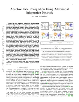 Adaptive Face Recognition Using Adversarial Information Network