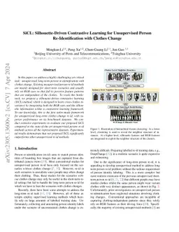 SiCL: Silhouette-Driven Contrastive Learning for Unsupervised Person
  Re-Identification with Clothes Change