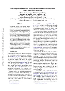 LLM-empowered Chatbots for Psychiatrist and Patient Simulation:
  Application and Evaluation